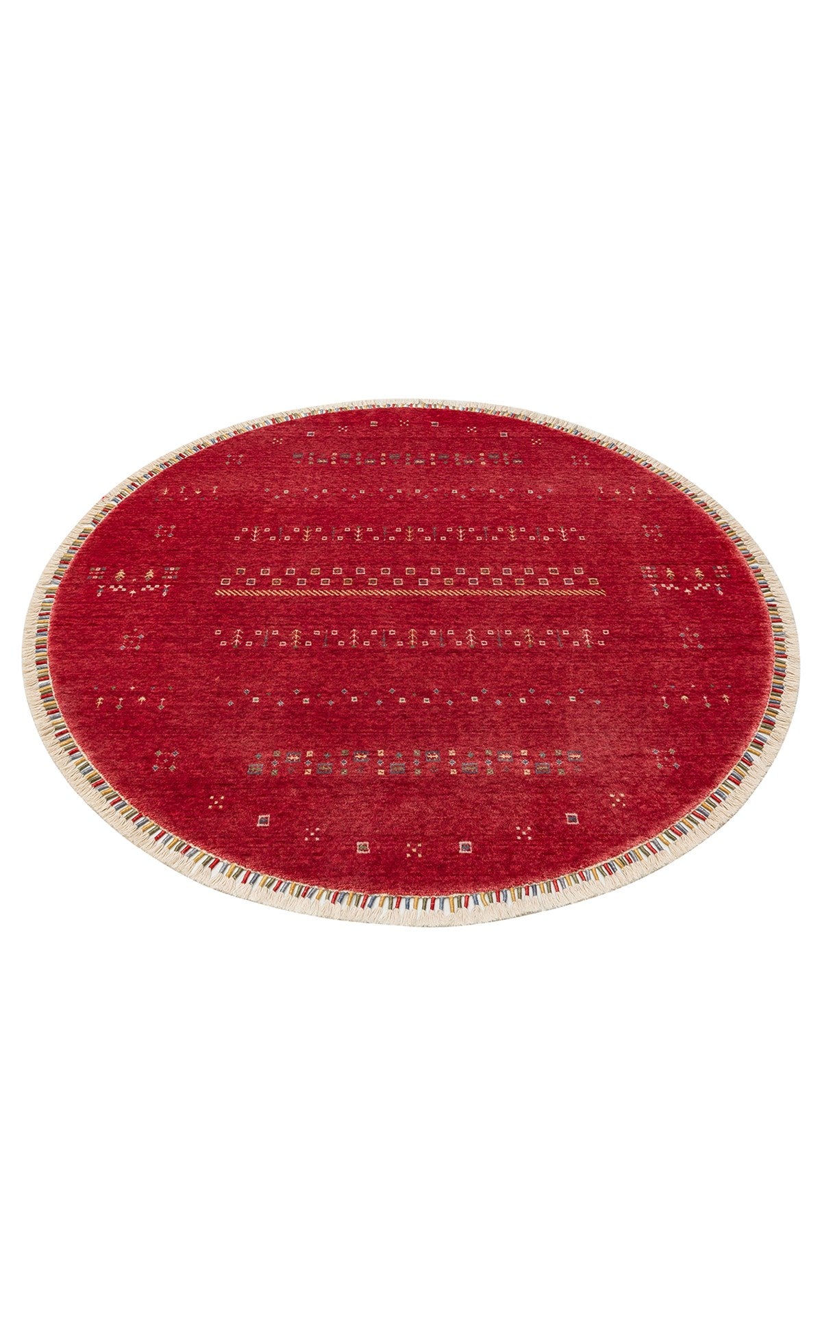 ZARA ZR 06 RED Q Otantik Desenli Özel Hav Vermeyen ve Kolay Temizlenebilir Tensel Kullanılarak El Emeği ile Özel Tezgahlarda Üretilen Modern Uşak Halısı