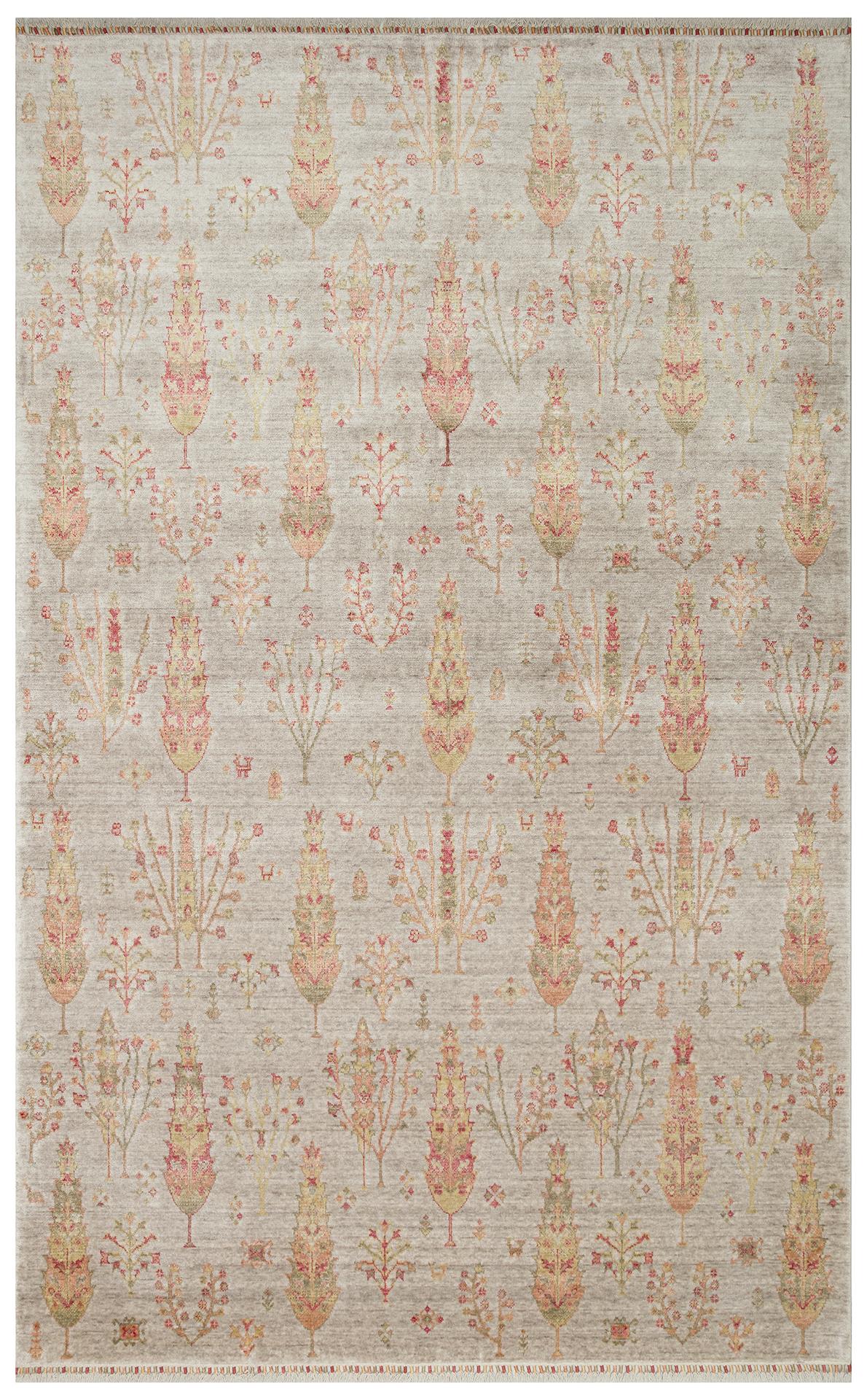 ZARA ZR 08 BEIGE AUTUMN Otantik Desenli Özel Hav Vermeyen ve Kolay Temizlenebilir Tensel Kullanılarak El Emeği ile Özel Tezgahlarda Üretilen Modern Uşak Halısı