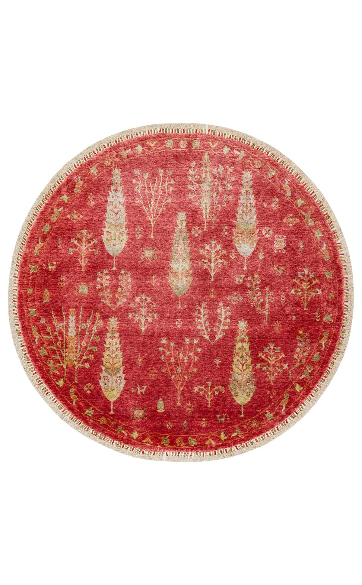 ZARA ZR 08 RED AUTUMN Q Otantik Desenli Özel Hav Vermeyen ve Kolay Temizlenebilir Tensel Kullanılarak El Emeği ile Özel Tezgahlarda Üretilen Modern Uşak Halısı