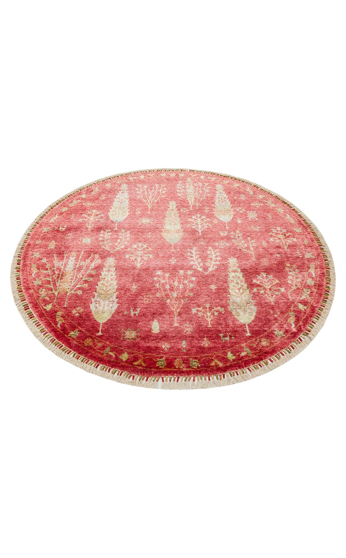 ZARA ZR 08 RED AUTUMN Q Otantik Desenli Özel Hav Vermeyen ve Kolay Temizlenebilir Tensel Kullanılarak El Emeği ile Özel Tezgahlarda Üretilen Modern Uşak Halısı