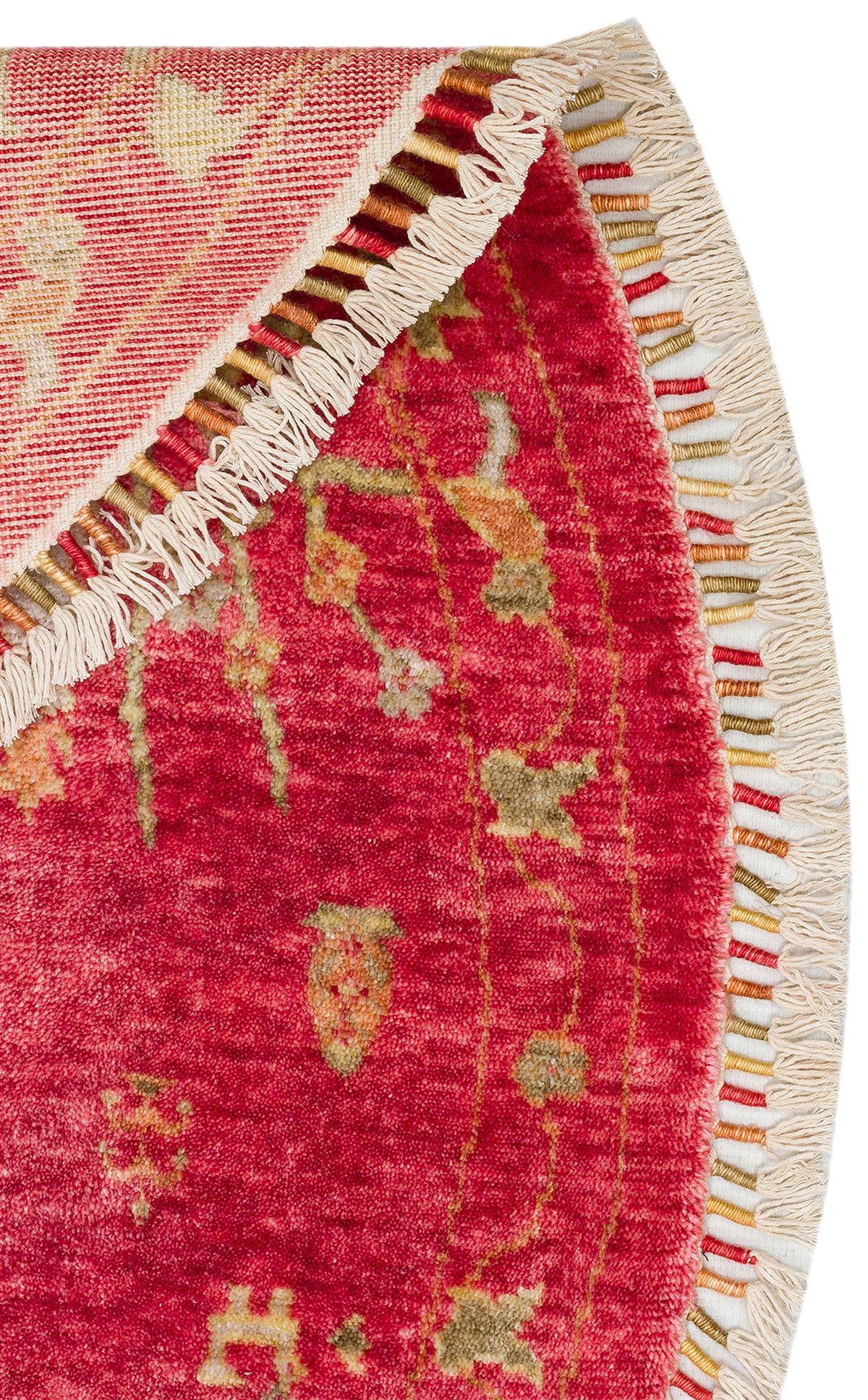 ZARA ZR 08 RED AUTUMN Q Otantik Desenli Özel Hav Vermeyen ve Kolay Temizlenebilir Tensel Kullanılarak El Emeği ile Özel Tezgahlarda Üretilen Modern Uşak Halısı