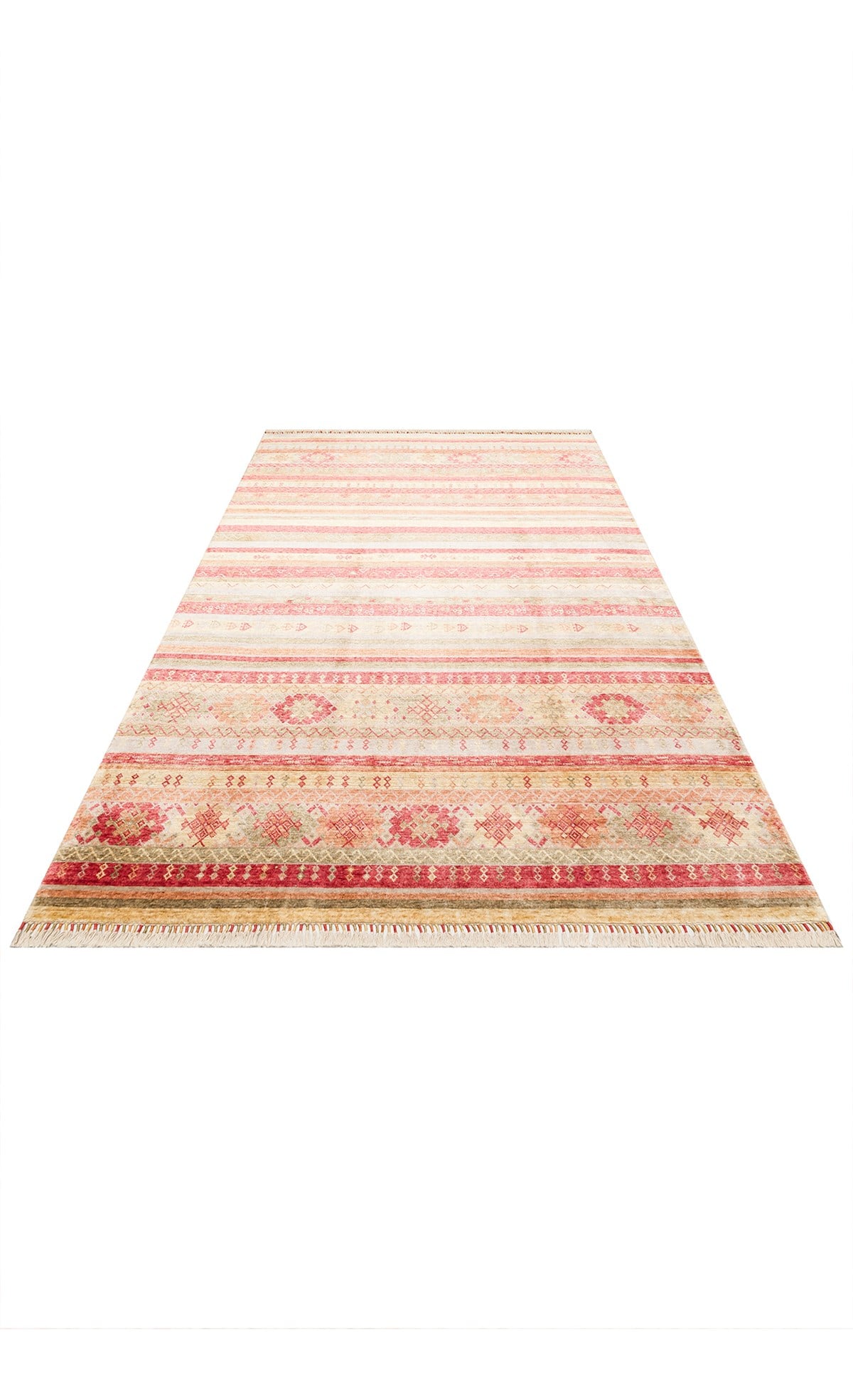 ZARA ZR 12 RED AUTUMN Otantik Desenli Özel Hav Vermeyen ve Kolay Temizlenebilir Tensel Kullanılarak El Emeği ile Özel Tezgahlarda Üretilen Modern Uşak Halısı