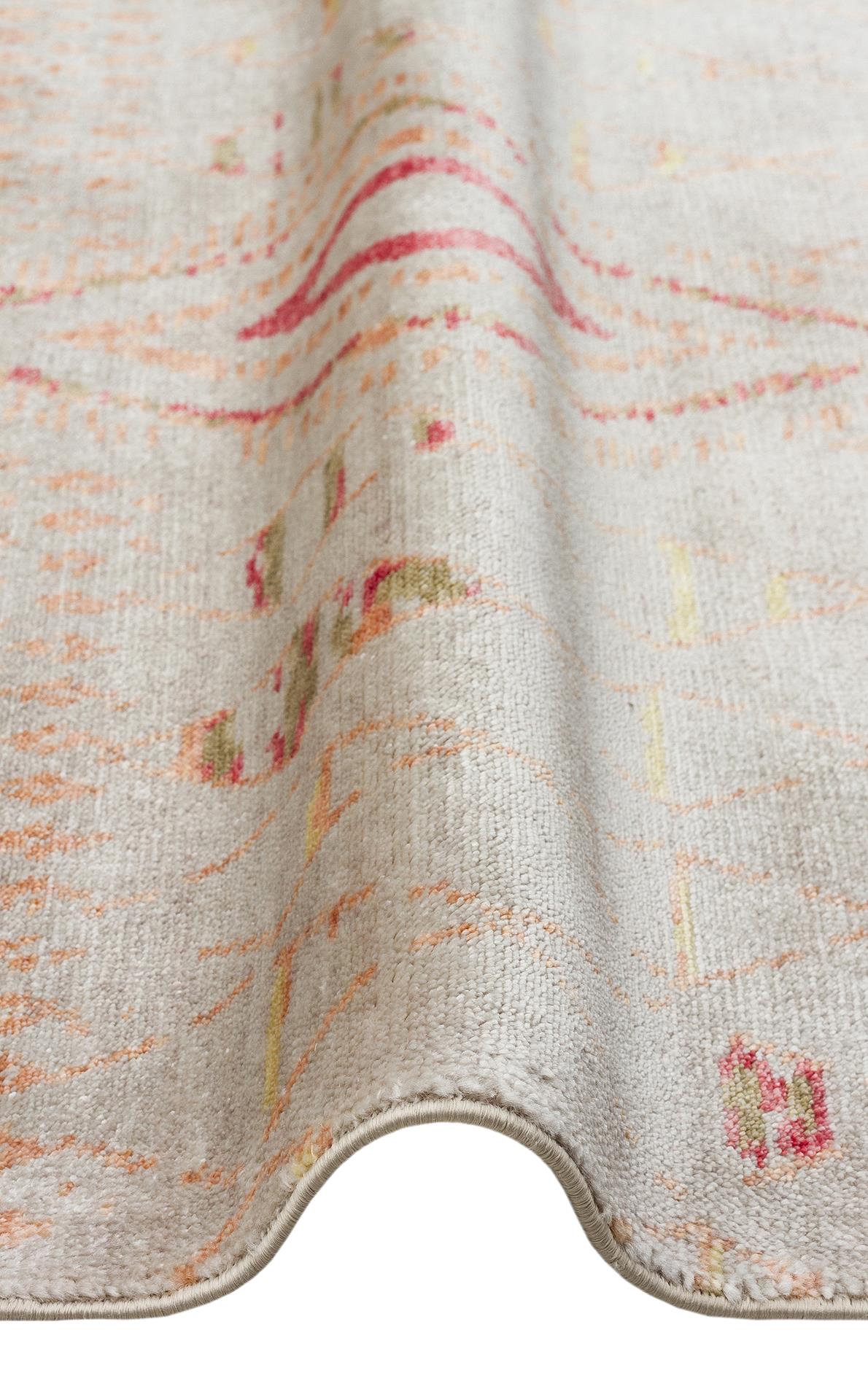 ZARA ZR 15 BEIGE AUTUMN Otantik Desenli Özel Hav Vermeyen ve Kolay Temizlenebilir Tensel Kullanılarak El Emeği ile Özel Tezgahlarda Üretilen Modern Uşak Halısı