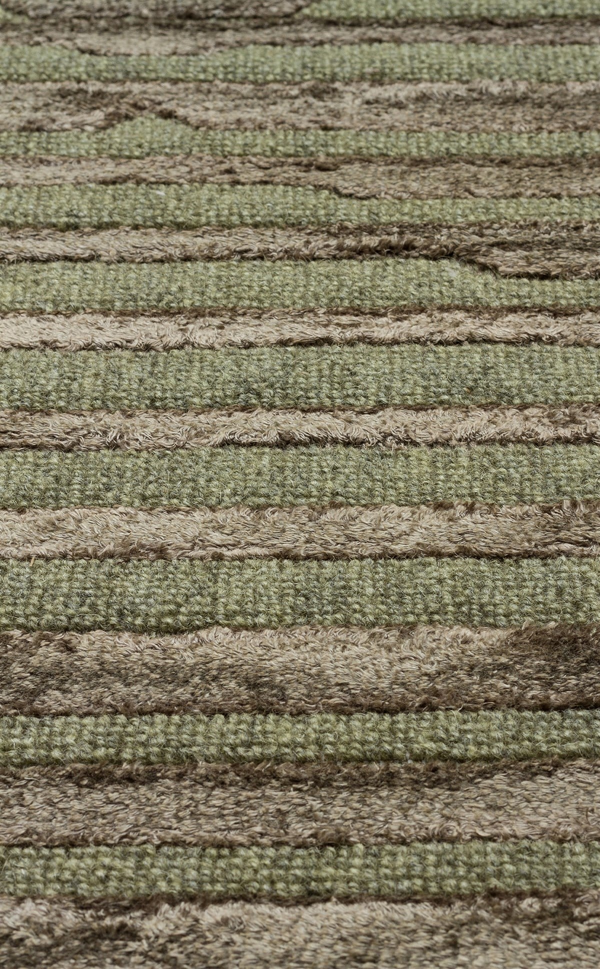 ZENITH DYED ZNT 02 GREEN DYED Yüksek Alçak Dokulu Naturel Yün ve Viskon Modern Dokuma Halı