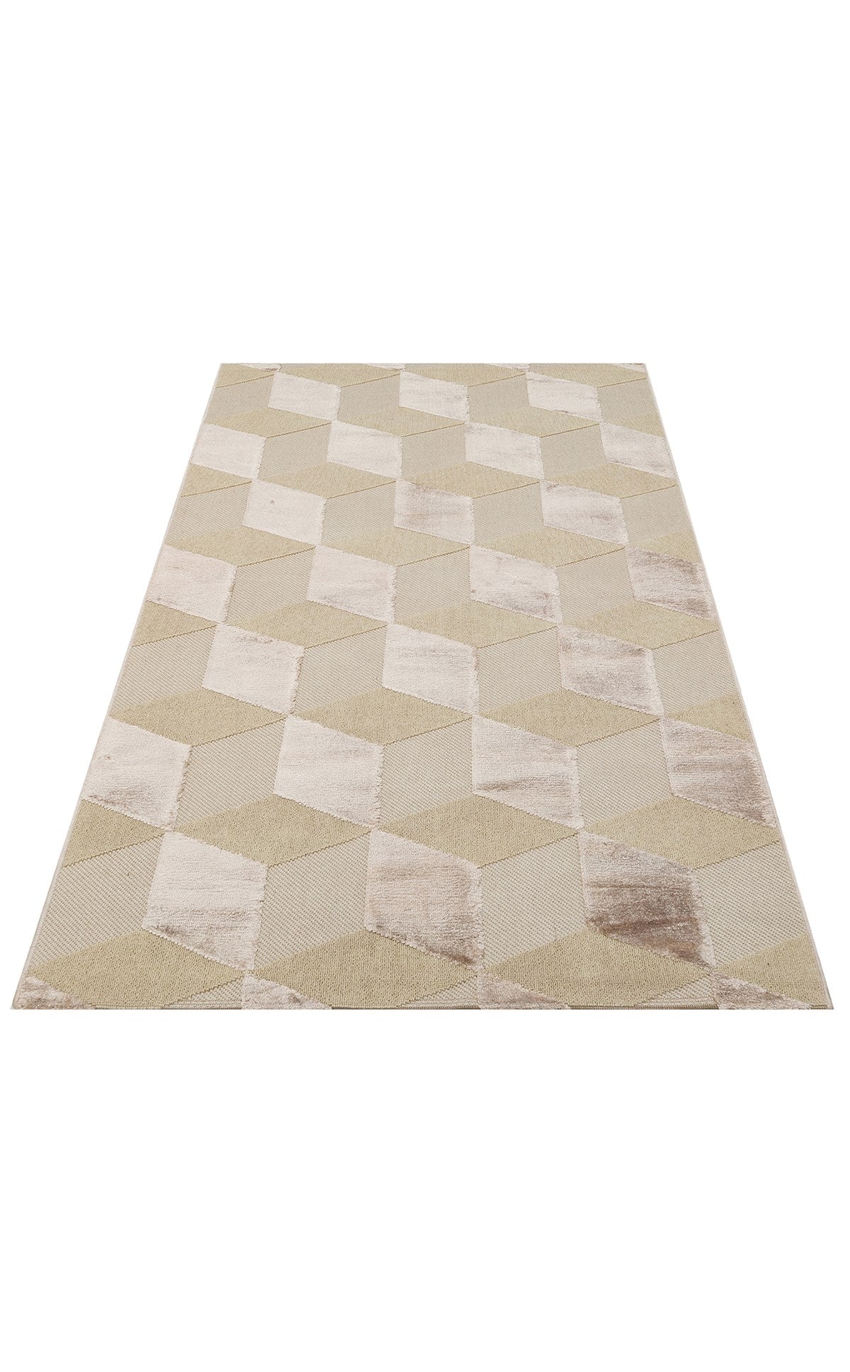 ZENITH DYED ZNT 05 BEIGE DYED Yüksek Alçak Dokulu Naturel Yün ve Viskon Modern Dokuma Halı