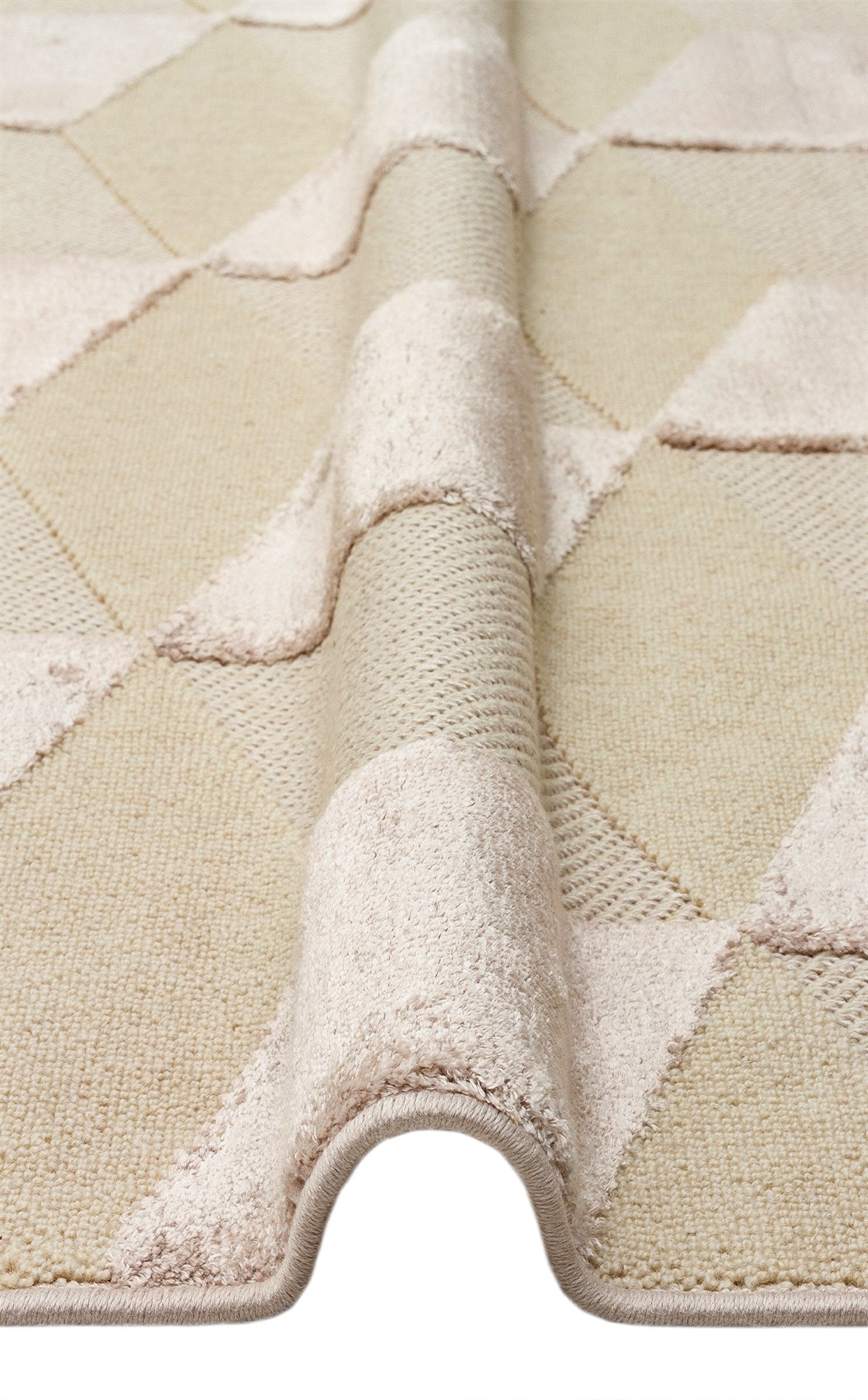 ZENITH DYED ZNT 05 BEIGE DYED Yüksek Alçak Dokulu Naturel Yün ve Viskon Modern Dokuma Halı