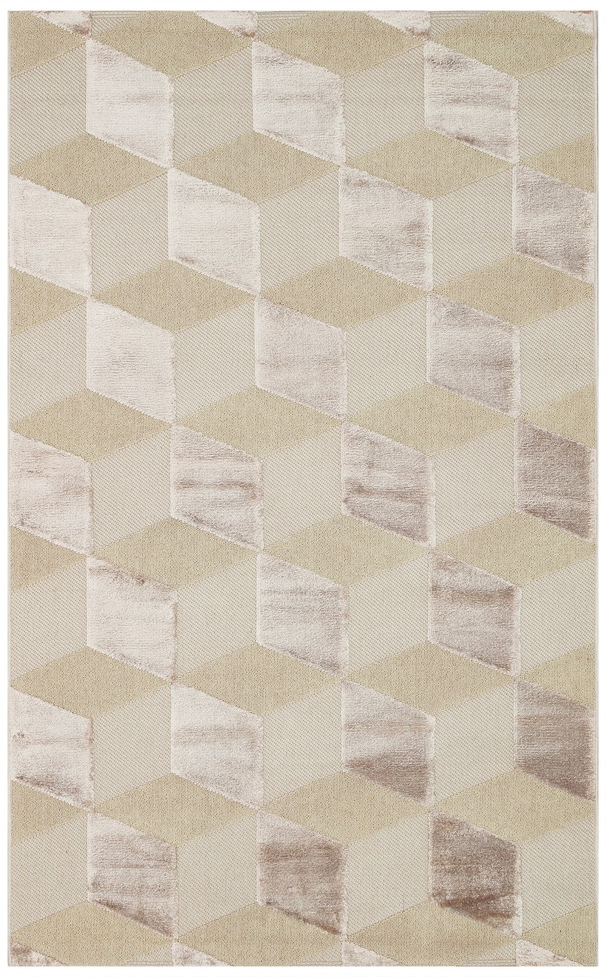 ZENITH DYED ZNT 05 BEIGE DYED Yüksek Alçak Dokulu Naturel Yün ve Viskon Modern Dokuma Halı