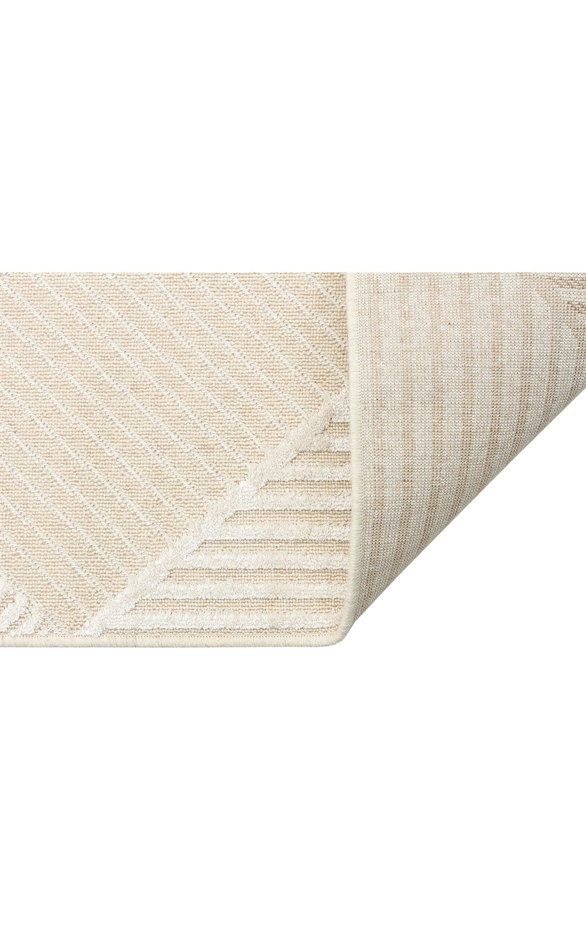 ZENITH ZNT 01 CREAM Yüksek Alçak Dokulu Naturel Yün ve Viskon Modern Dokuma Halı