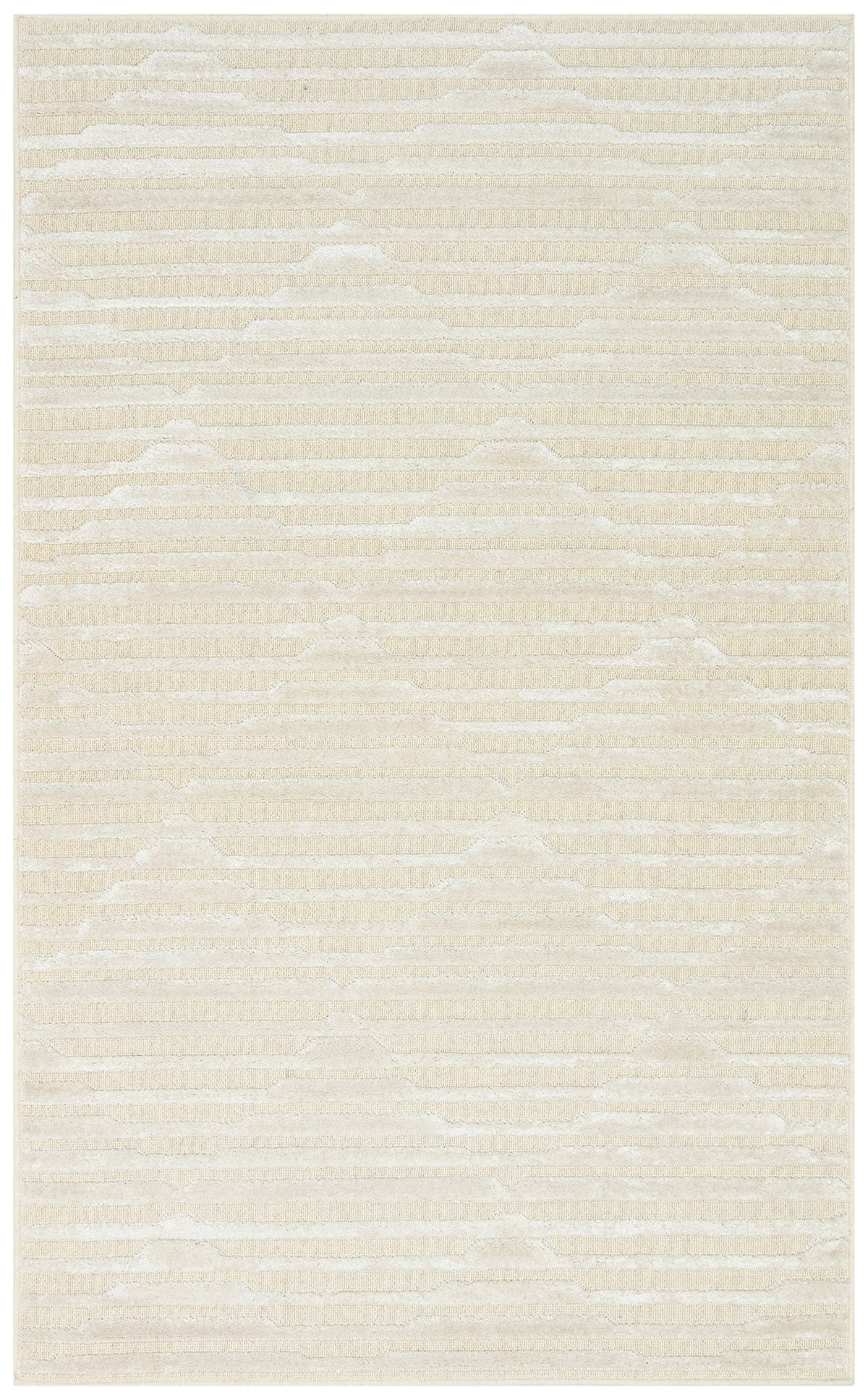 ZENITH ZNT 02 CREAM Yüksek Alçak Dokulu Naturel Yün ve Viskon Modern Dokuma Halı