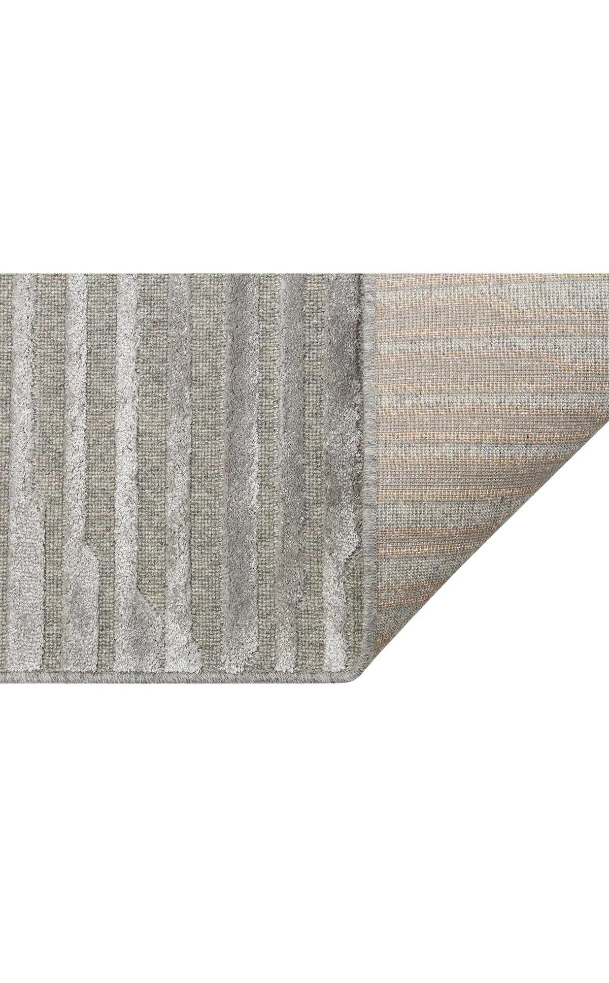 ZENITH ZNT 02 GREY Yüksek Alçak Dokulu Naturel Yün ve Viskon Modern Dokuma Halı