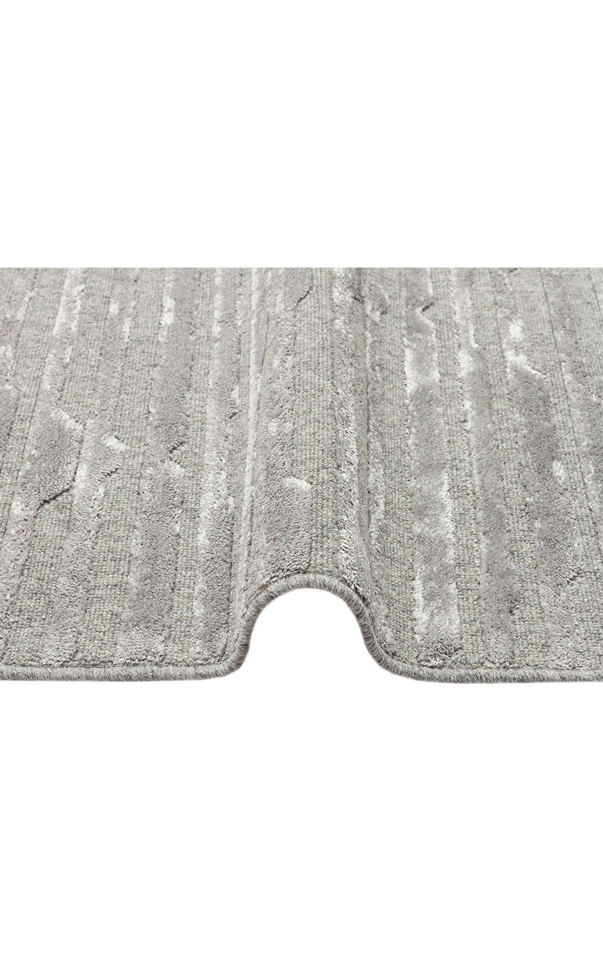 ZENITH ZNT 02 GREY Yüksek Alçak Dokulu Naturel Yün ve Viskon Modern Dokuma Halı