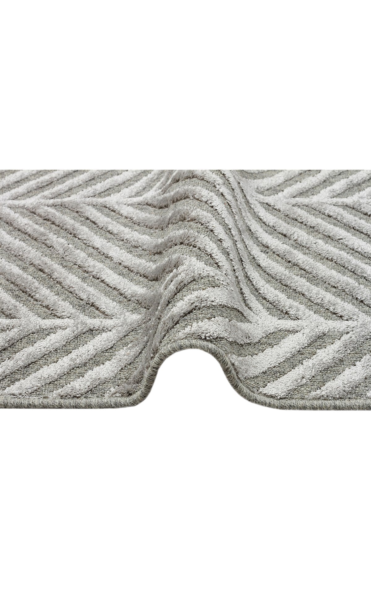 ZENITH ZNT 04 GREY Yüksek Alçak Dokulu Naturel Yün ve Viskon Modern Dokuma Halı