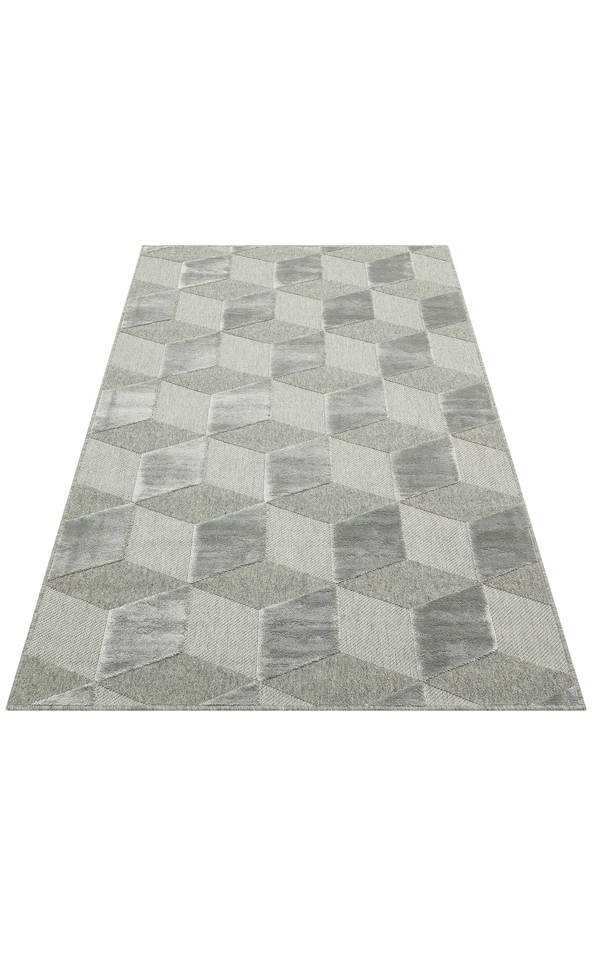 ZENITH ZNT 05 GREY Yüksek Alçak Dokulu Naturel Yün ve Viskon Modern Dokuma Halı