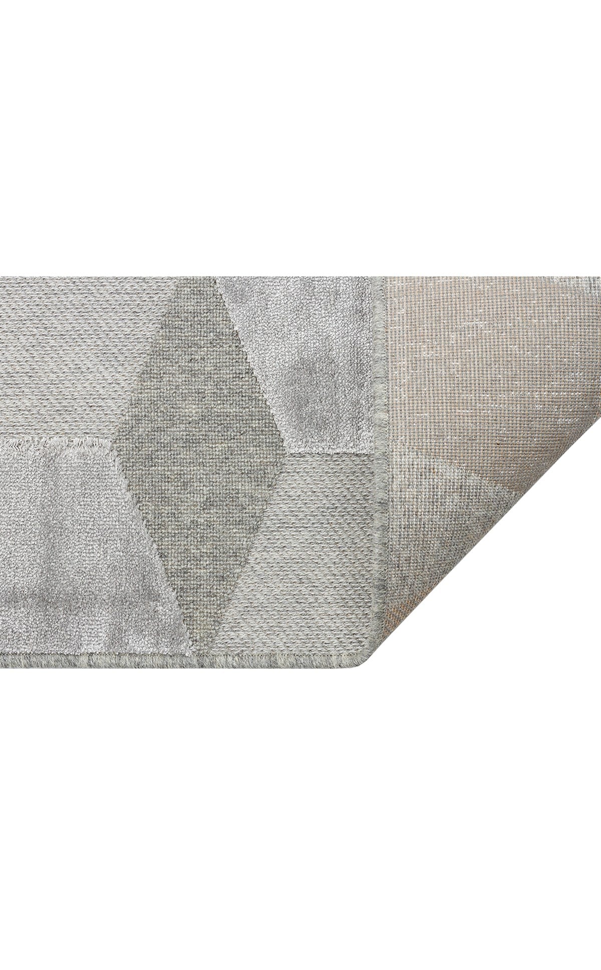 ZENITH ZNT 05 GREY Yüksek Alçak Dokulu Naturel Yün ve Viskon Modern Dokuma Halı