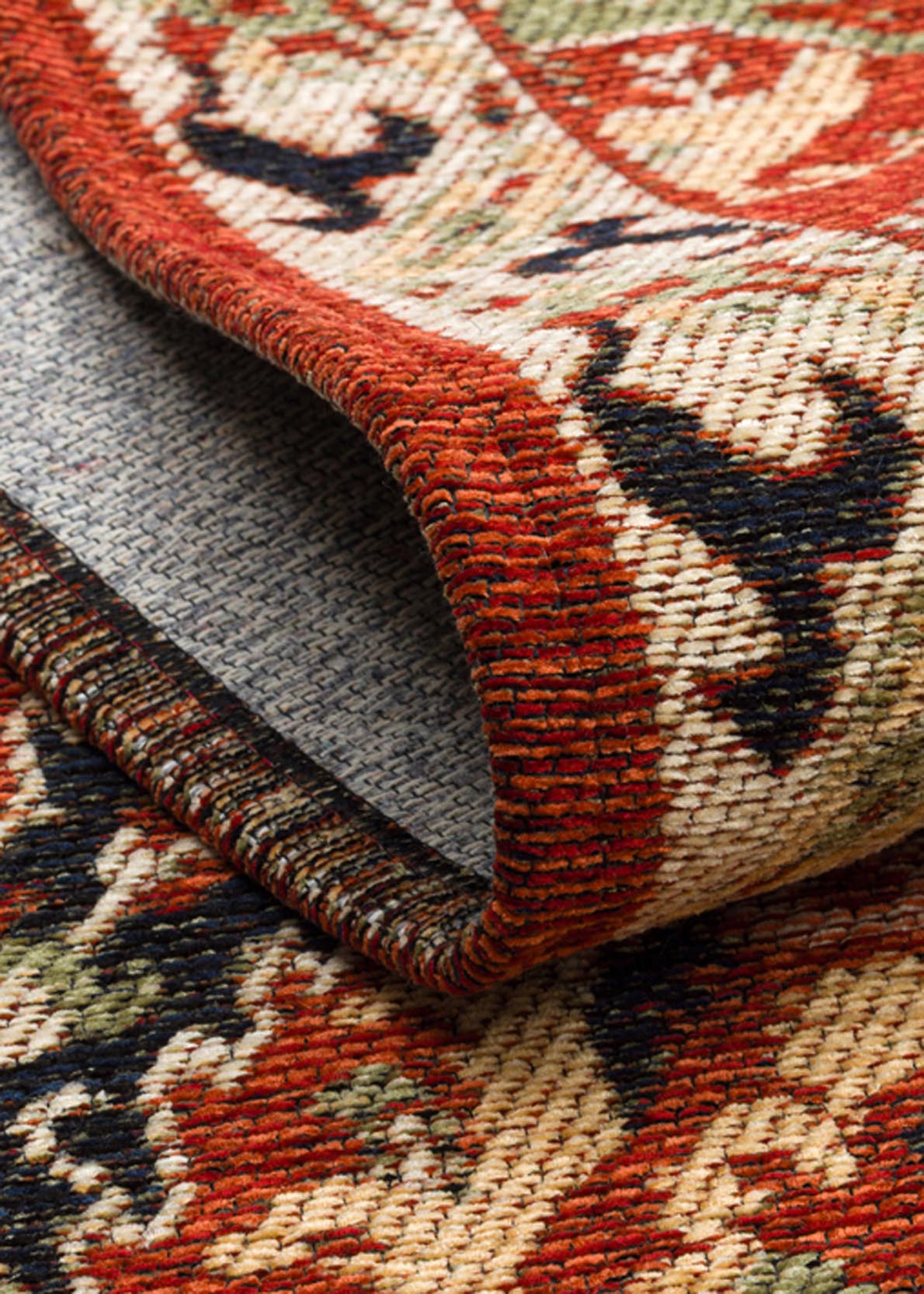 ANADOLU KILIM AND 11 MULTY  Geleneksel Anadolu Motifli Yıkanabilir Kaymaz Tabanlı Şönil Dokuma Halı