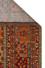ANADOLU KILIM AND 12 MULTY  Geleneksel Anadolu Motifli Yıkanabilir Kaymaz Tabanlı Şönil Dokuma Halı