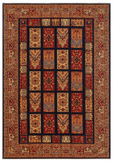ANADOLU KILIM AND 12 NAVY MULTY  Geleneksel Anadolu Motifli Yıkanabilir Kaymaz Tabanlı Şönil Dokuma Halı