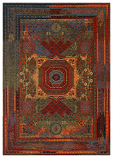 ANADOLU KILIM AND 13 MULTY  Geleneksel Anadolu Motifli Yıkanabilir Kaymaz Tabanlı Şönil Dokuma Halı