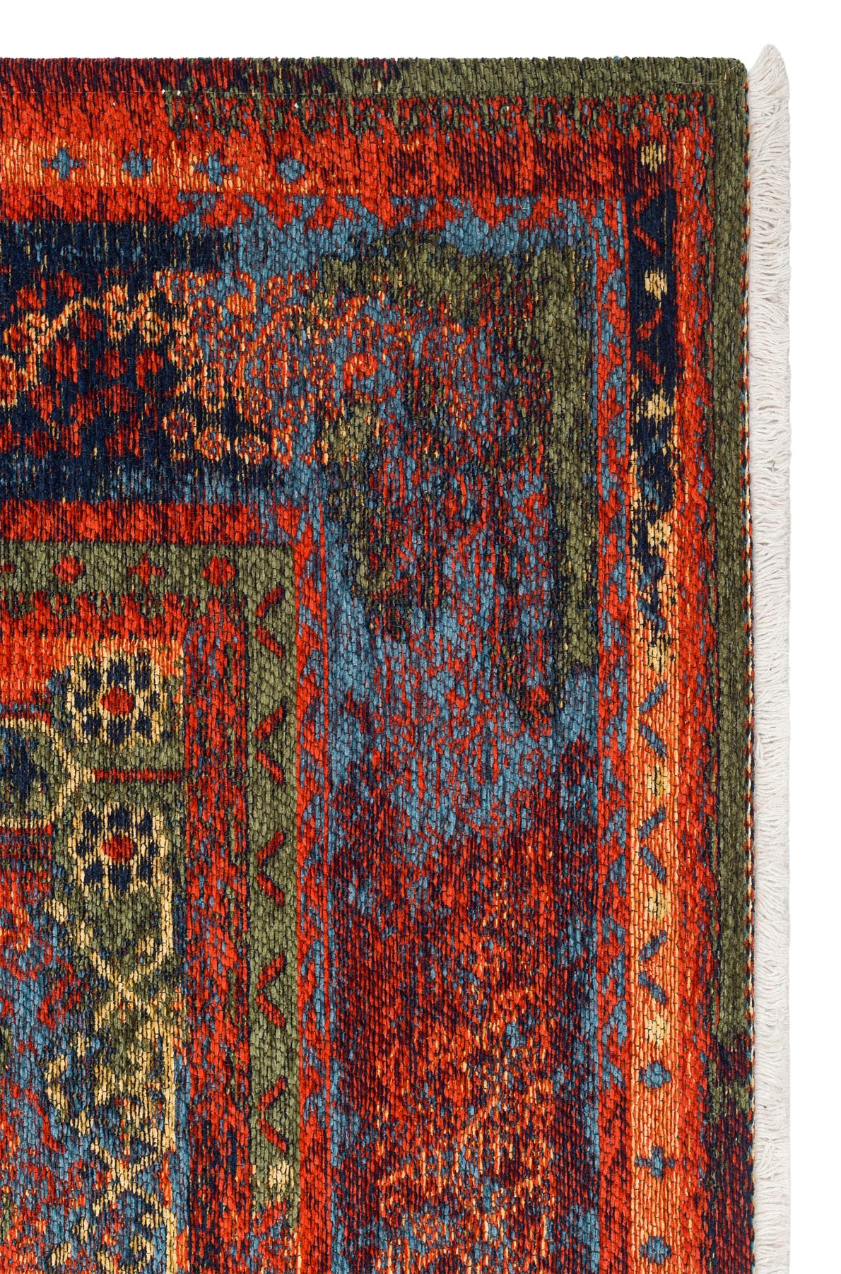 ANADOLU KILIM AND 13 MULTY  Geleneksel Anadolu Motifli Yıkanabilir Kaymaz Tabanlı Şönil Dokuma Halı