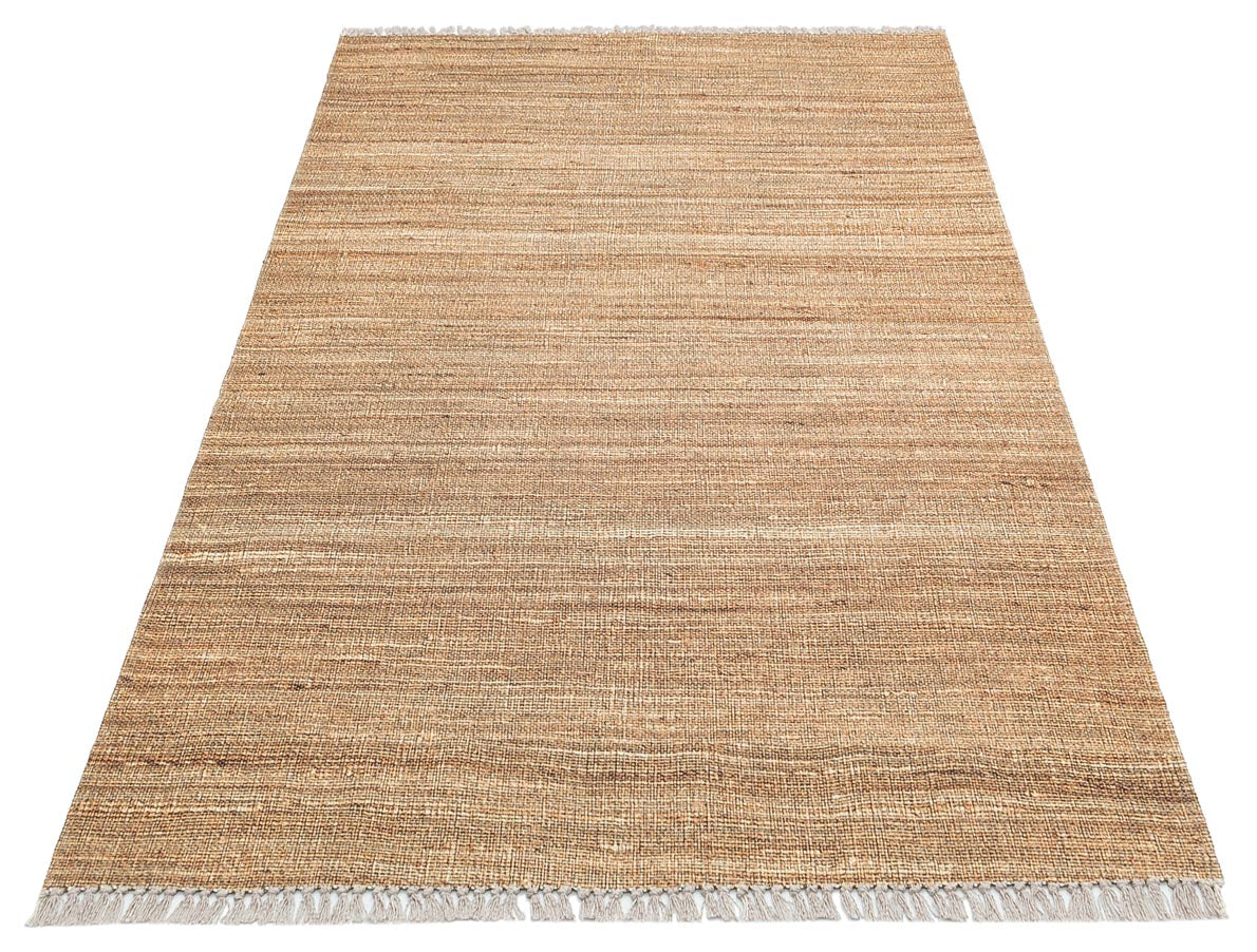 ASOS AS 01 NATURAL  Jüt Hasır Görünümlü Hav Toz Vermez Çift Taraflı Yıkanabilir Kilim