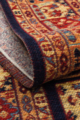 ANADOLU KILIM AND 12 NAVY MULTY  Geleneksel Anadolu Motifli Yıkanabilir Kaymaz Tabanlı Şönil Dokuma Halı