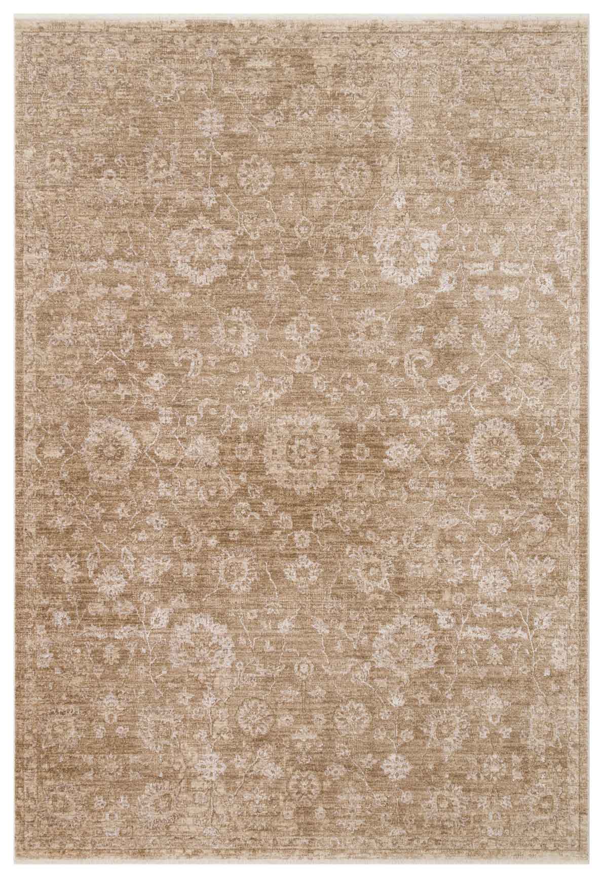 AJMER JM 01 BEIGE  Özel Yumuşak Tuşeli Tonsürton Vintage Makine Halısı