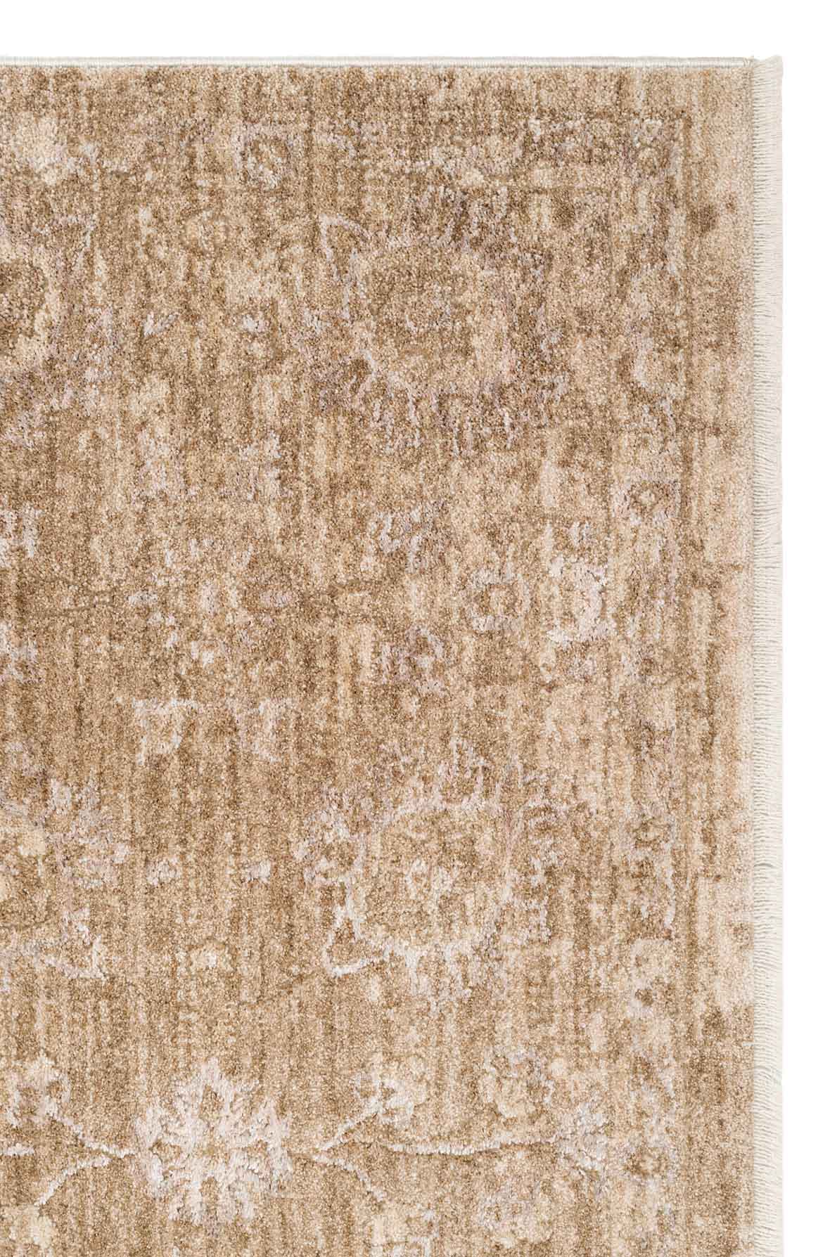 AJMER JM 01 BEIGE  Özel Yumuşak Tuşeli Tonsürton Vintage Makine Halısı