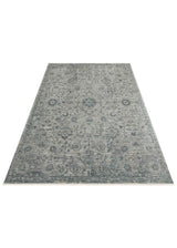 AJMER JM 01 BLUE  Özel Yumuşak Tuşeli Tonsürton Vintage Makine Halısı