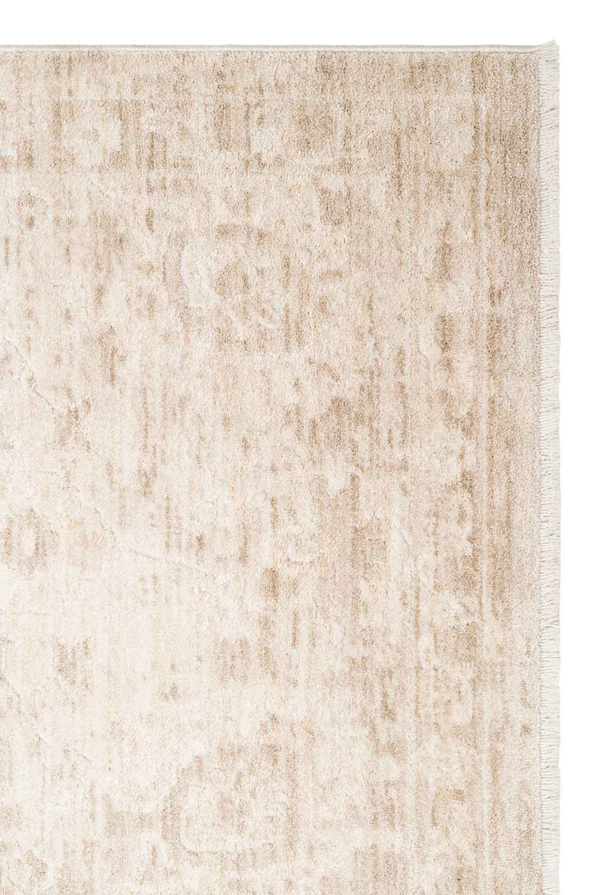 AJMER JM 01 CREAM  Özel Yumuşak Tuşeli Tonsürton Vintage Makine Halısı