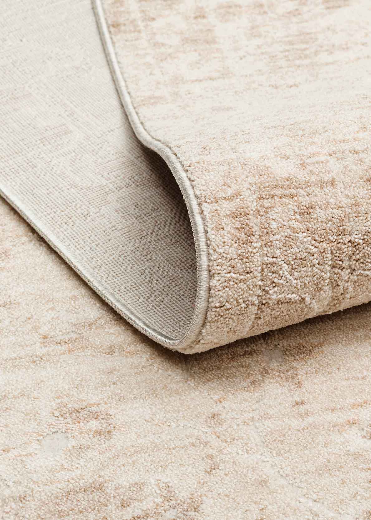 AJMER JM 01 CREAM  Özel Yumuşak Tuşeli Tonsürton Vintage Makine Halısı