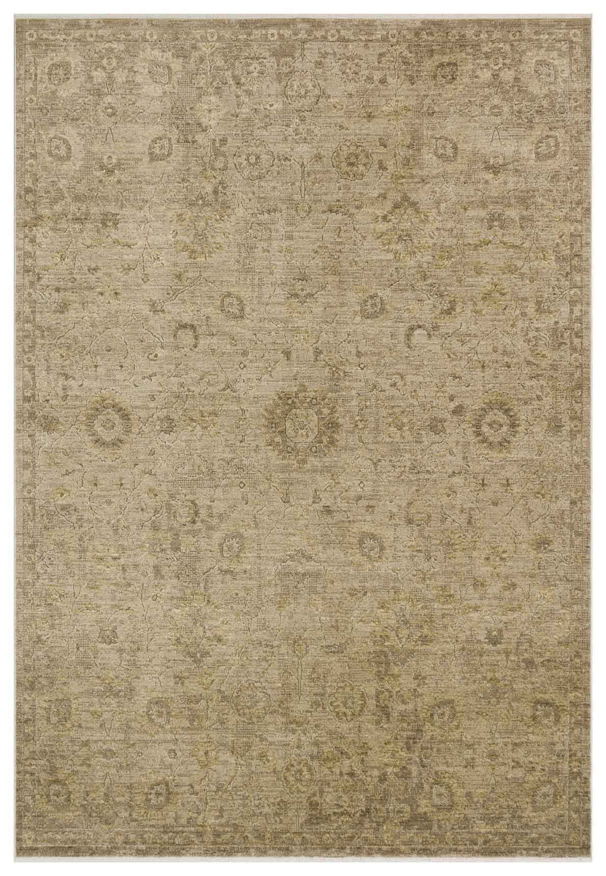AJMER JM 01 GREEN  Özel Yumuşak Tuşeli Tonsürton Vintage Makine Halısı
