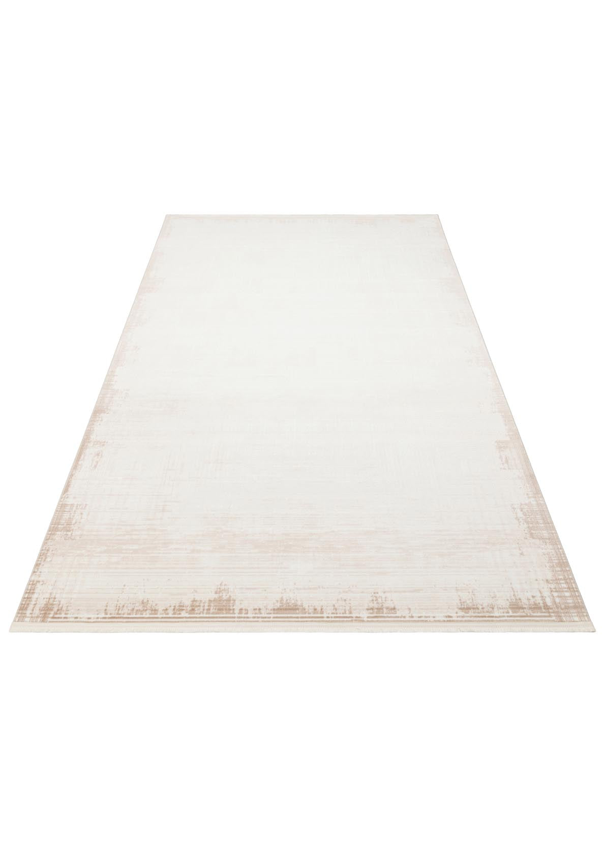 PERA PERA 01 BEIGE  Yıkanabilir Modern Desenli Kaymaz Tabanlı Akrilik Makine Halısı