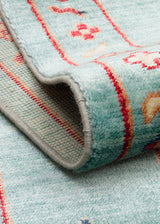 ZARA ZR 22 TURQUOISE  Otantik Desenli Özel Hav Vermeyen ve Kolay Temizlenebilir Tensel Kullanılarak El Emeği ile Özel Tezgahlarda Üretilen Modern Uşak Halısı