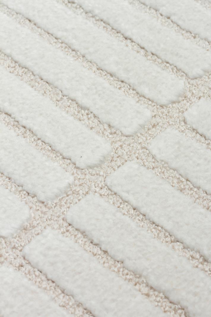 ADEL ADL 01 CREAM  Yüksek Alçak Dokulu Yumuşak Tuşeli Modern Makine Halısı