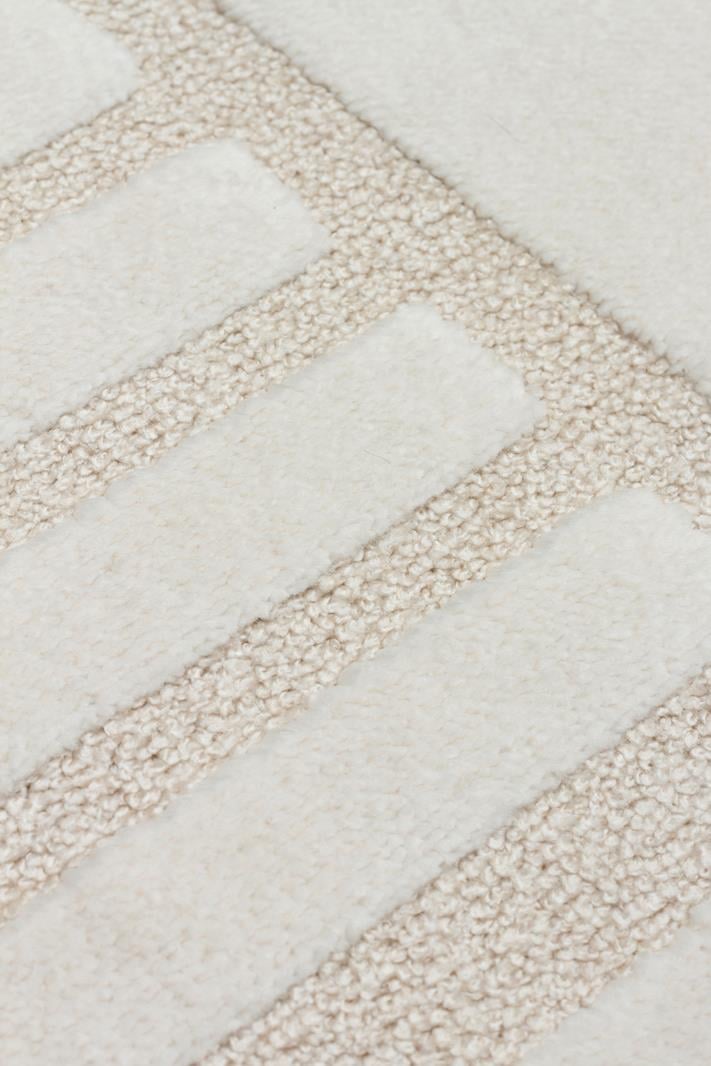 ADEL ADL 02 CREAM  Yüksek Alçak Dokulu Yumuşak Tuşeli Modern Makine Halısı