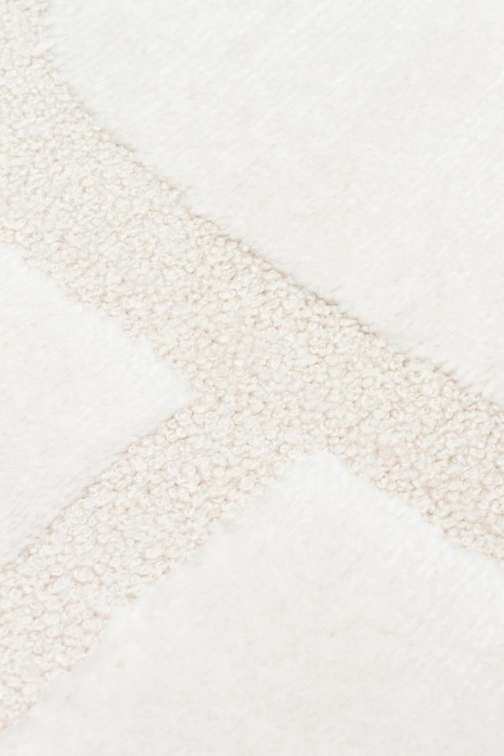 ADEL ADL 04 CREAM  Yüksek Alçak Dokulu Yumuşak Tuşeli Modern Makine Halısı
