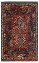 ANADOLU KILIM AND 02 MULTY  Geleneksel Anadolu Motifli Yıkanabilir Kaymaz Tabanlı Şönil Dokuma Halı