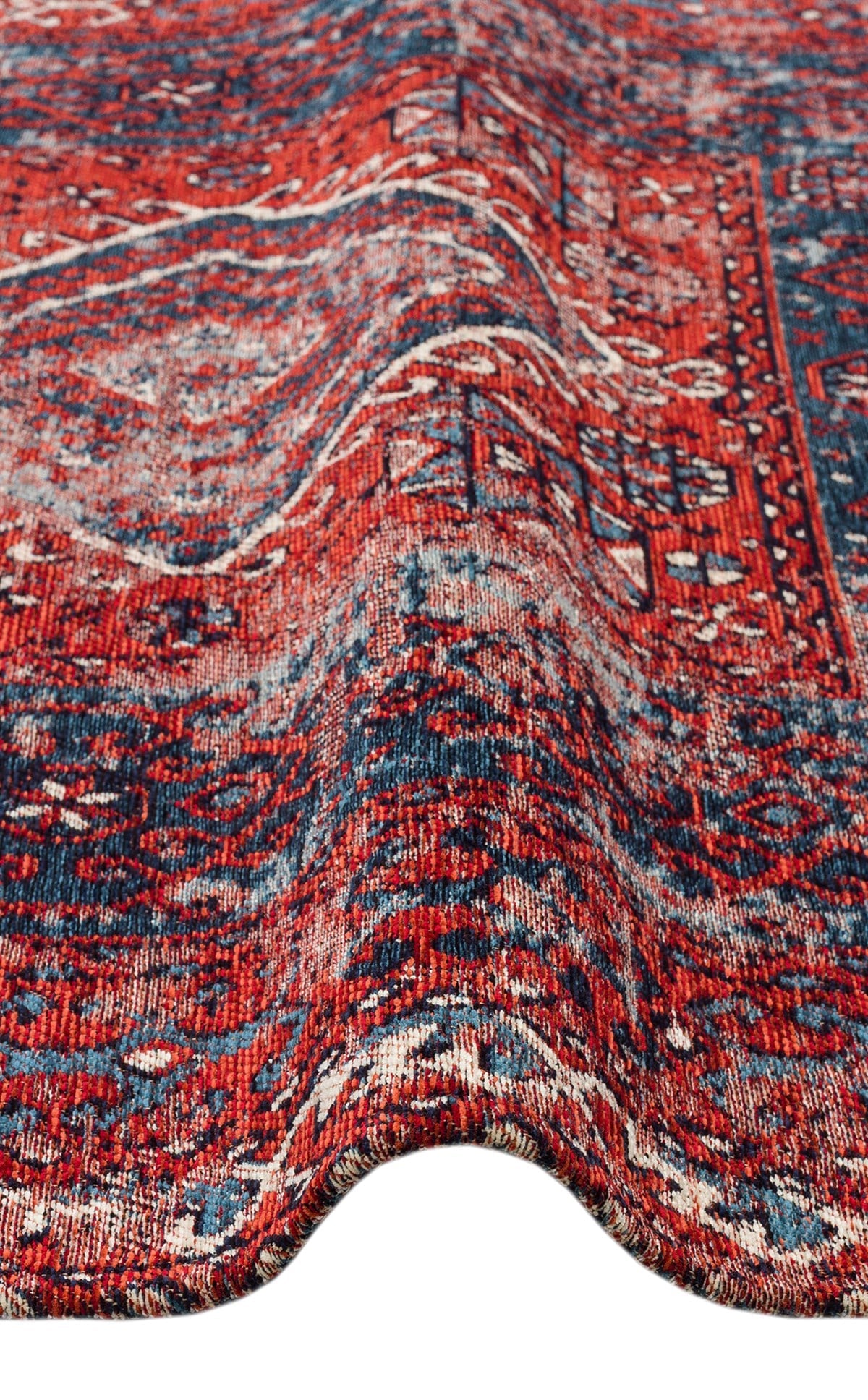 ANADOLU KILIM AND 02 MULTY  Geleneksel Anadolu Motifli Yıkanabilir Kaymaz Tabanlı Şönil Dokuma Halı