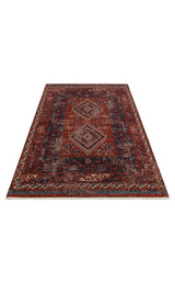 ANADOLU KILIM AND 02 MULTY  Geleneksel Anadolu Motifli Yıkanabilir Kaymaz Tabanlı Şönil Dokuma Halı