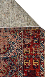 ANADOLU KILIM AND 03 MULTY  Geleneksel Anadolu Motifli Yıkanabilir Kaymaz Tabanlı Şönil Dokuma Halı