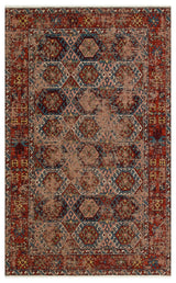 ANADOLU KILIM AND 03 MULTY  Geleneksel Anadolu Motifli Yıkanabilir Kaymaz Tabanlı Şönil Dokuma Halı