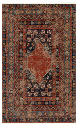 ANADOLU KILIM AND 04 MULTY  Geleneksel Anadolu Motifli Yıkanabilir Kaymaz Tabanlı Şönil Dokuma Halı