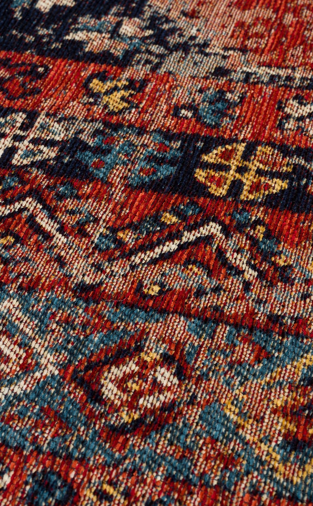 ANADOLU KILIM AND 04 MULTY  Geleneksel Anadolu Motifli Yıkanabilir Kaymaz Tabanlı Şönil Dokuma Halı