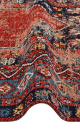 ANADOLU KILIM AND 04 MULTY  Geleneksel Anadolu Motifli Yıkanabilir Kaymaz Tabanlı Şönil Dokuma Halı