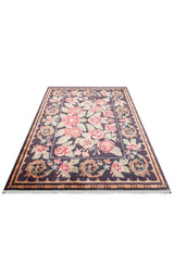 ANTIQUE ATK 02 BLACK  Kolay kullanımlı Kaymaz Karabağ ve Antik Desenlere Sahip Yıkanabilir Makine Halısı