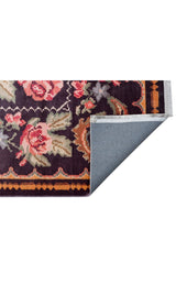 ANTIQUE ATK 02 BLACK  Kolay kullanımlı Kaymaz Karabağ ve Antik Desenlere Sahip Yıkanabilir Makine Halısı