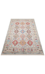 ANTIQUE ATK 06 AQUA  Kolay kullanımlı Kaymaz Karabağ ve Antik Desenlere Sahip Yıkanabilir Makine Halısı