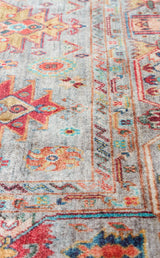 ANTIQUE ATK 06 AQUA  Kolay kullanımlı Kaymaz Karabağ ve Antik Desenlere Sahip Yıkanabilir Makine Halısı