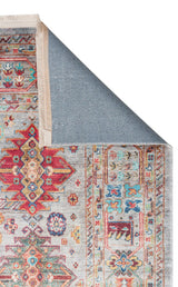 ANTIQUE ATK 06 AQUA  Kolay kullanımlı Kaymaz Karabağ ve Antik Desenlere Sahip Yıkanabilir Makine Halısı
