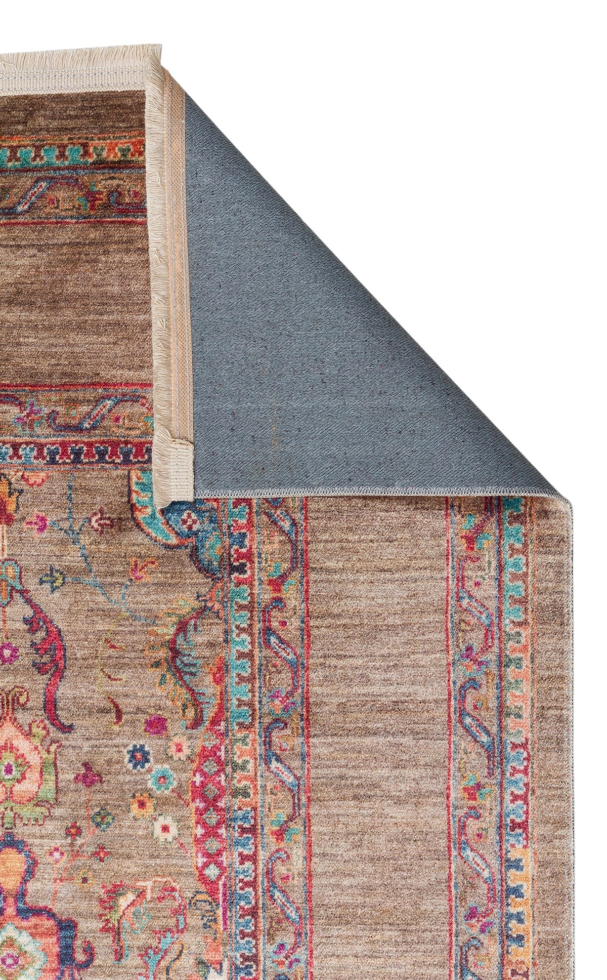 ANTIQUE ATK 07 OLIVE  Kolay kullanımlı Kaymaz Karabağ ve Antik Desenlere Sahip Yıkanabilir Makine Halısı